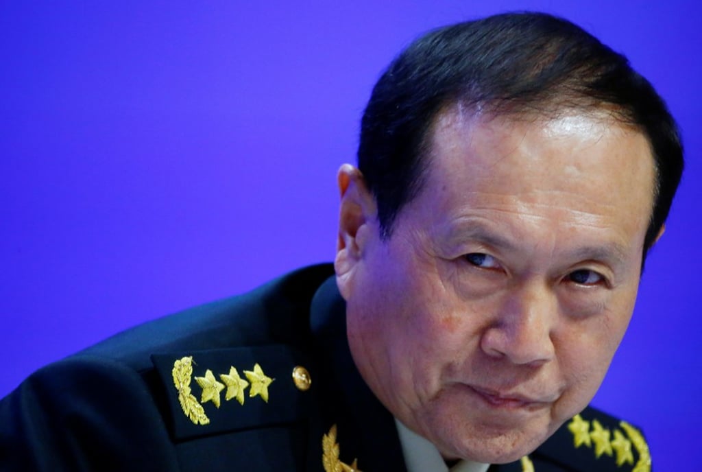 Chinese Minister of Defence Wei Fenghe made clear at the IISS Shangri-La Dialogue in Singapore that his country could negotiate but would not be bullied. Photo: Reuters