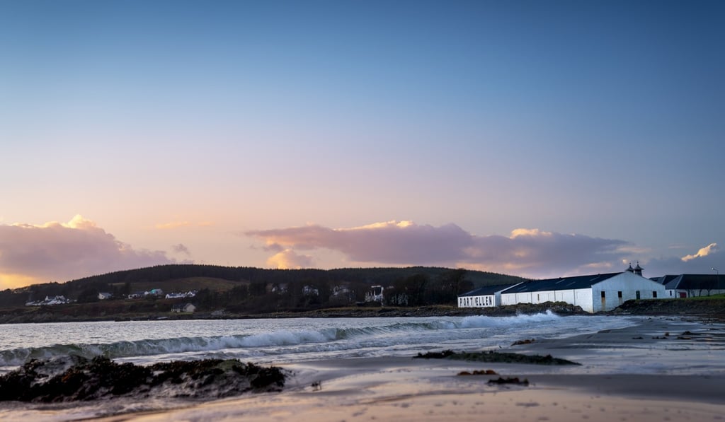 Port Ellen distillery is situated along a sweeping bay on the Scottish island of Islay. Port Ellen distillery is situated along a sweeping bay on the Scottish island of Islay.