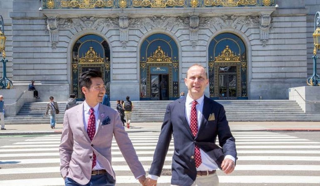 Hanscom Smith (right) with his partner Ying-tsung , who he married three years ago. Photo: Facebook Hanscom Smith (right) with his partner Ying-tsung , who he married three years ago. Photo: Facebook