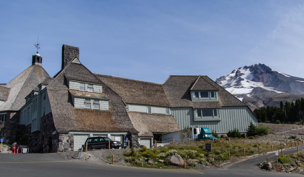 The Timberline Lodge, on Mount Hood, featured in Stanley Kubrick’s The Shining. Photo: Alamy The Timberline Lodge, on Mount Hood, featured in Stanley Kubrick’s The Shining. Photo: Alamy