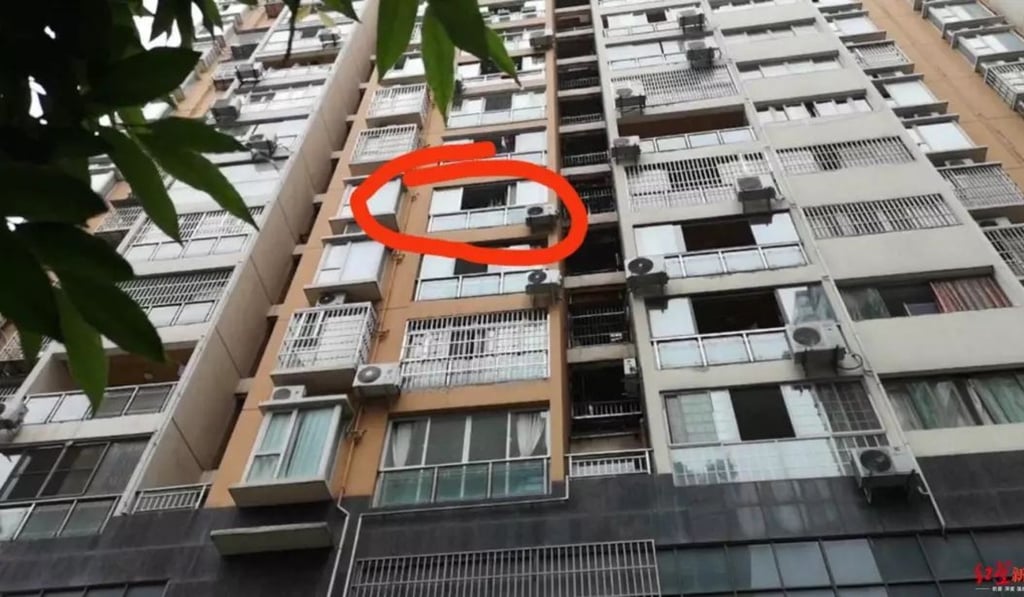 A one-year-old boy plunged to his death from a sixth-floor flat in Sichuan province on Friday night. Photo: Handout