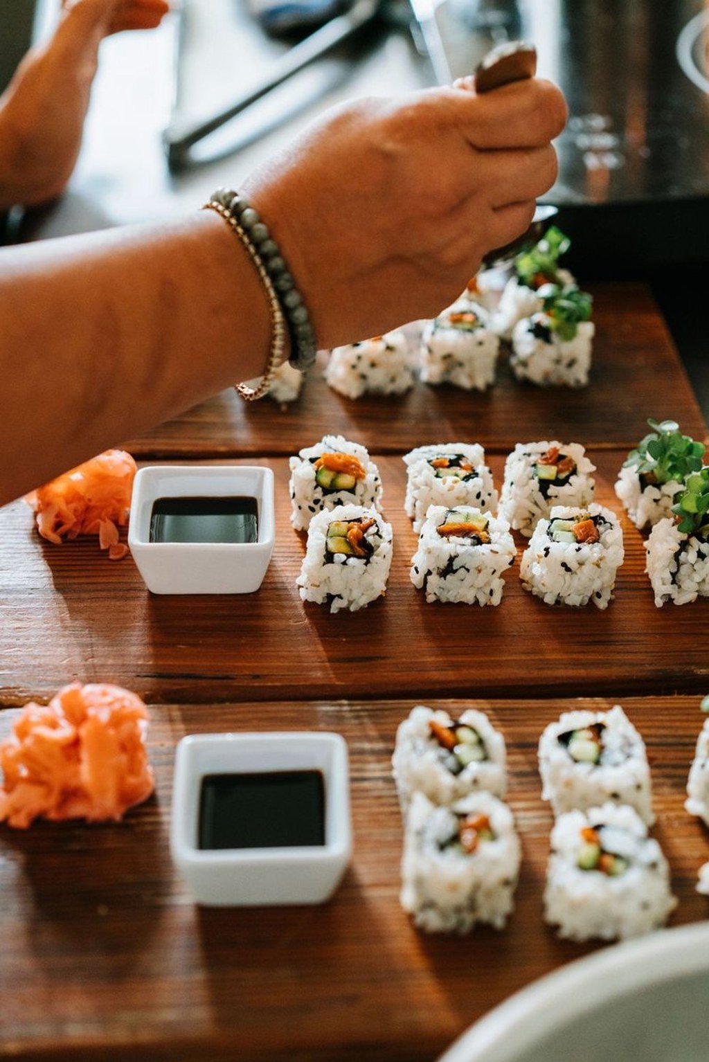 Wild Type’s salmon-product rolls look almost as good as natural wild salmon. It cost US$200 to produce them for the test dinner in the US. Photo: Wild Type