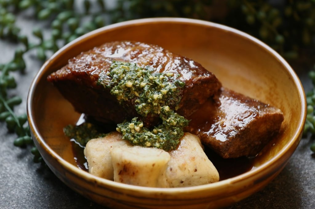 Beef short rib with bone marrow gnocchi at The Leah. Photo: Jonathan Wong