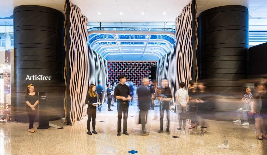 The ArtisTree event space in Taikoo Place, Quarry Bay, which was designed by via architecture The ArtisTree event space in Taikoo Place, Quarry Bay, which was designed by via architecture