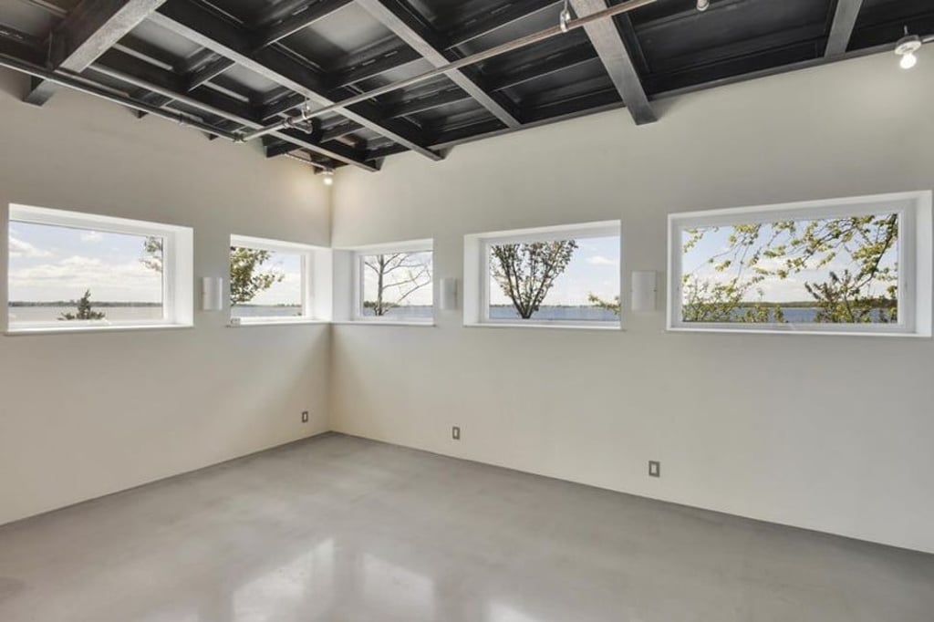 The island property offers panoramic views from every room. The island property offers panoramic views from every room.