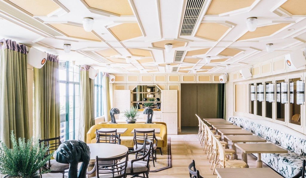 The dining room at Louise in PMQ, Central, designed by Andre Fu. Photo: Louise The dining room at Louise in PMQ, Central, designed by Andre Fu. Photo: Louise
