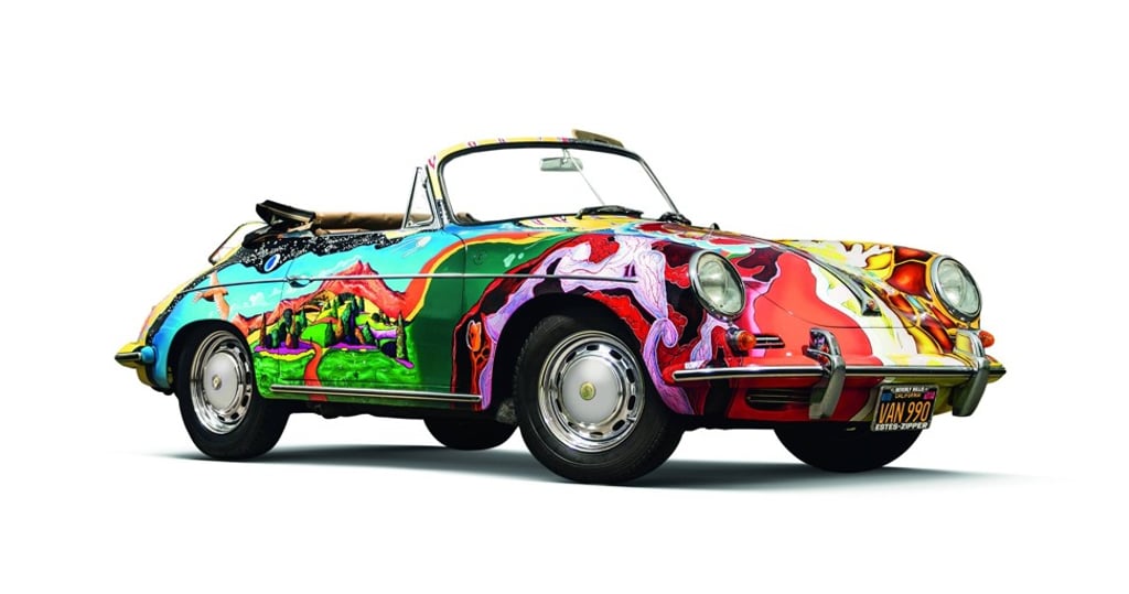Tattoo artist Dave Richards recreated the design for Janis Joplin’s Porsche 356 C. He called the artwork the History of the Universe.