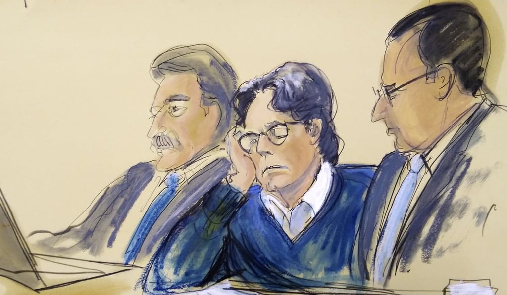 Defendant Keith Raniere, centre, in court. Photo: Elizabeth Williams via AP
