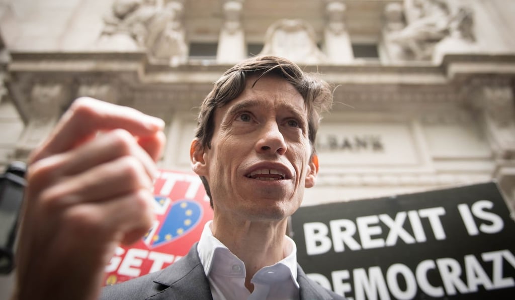 Rory Stewart pictured outside Millbank television studios. Photo: DPA