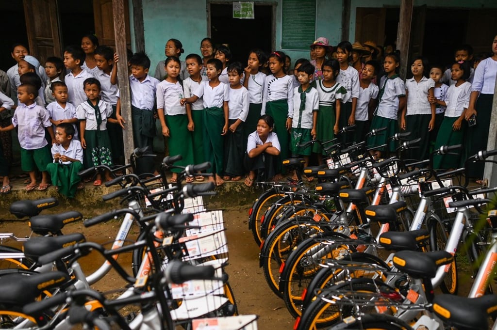 The bicycles have been donated as part of the Lesswalk programme. Photo: AFP