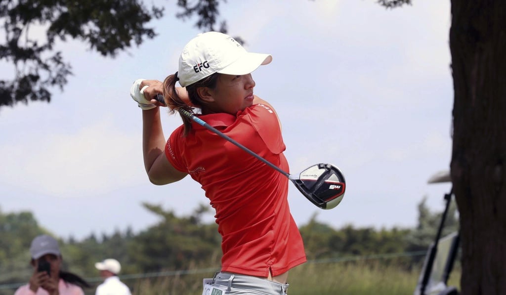 Tiffany Chan tees off on the 6th hole during a Pro-Am for the ShopRite LPGA Classic golf tournament in New Jersey in June. Photo: AP Tiffany Chan tees off on the 6th hole during a Pro-Am for the ShopRite LPGA Classic golf tournament in New Jersey in June. Photo: AP