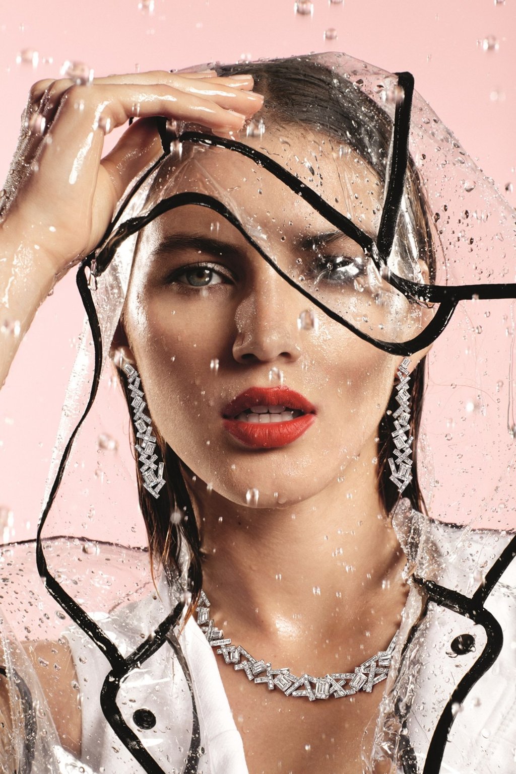 Graff’s diamond necklace, total 36.44 carats; diamond earrings, total 14.58 carats. Graff’s diamond necklace, total 36.44 carats; diamond earrings, total 14.58 carats.