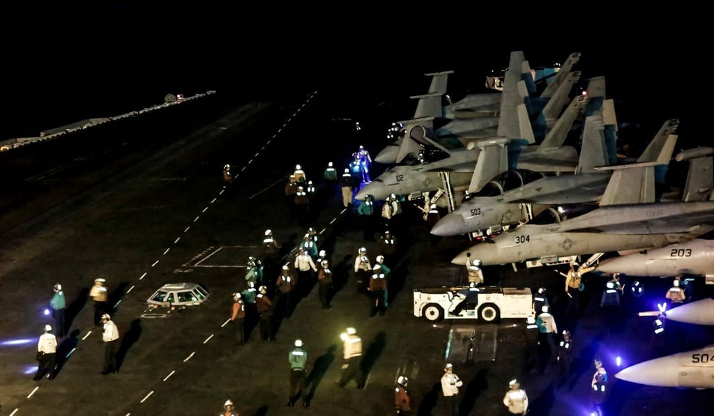 American warplanes on board the USS Abraham Lincoln in the Arabian Sea earlier this month. Photo: Reuters American warplanes on board the USS Abraham Lincoln in the Arabian Sea earlier this month. Photo: Reuters