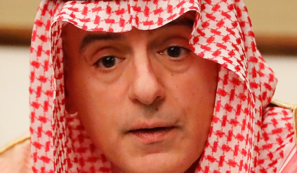 Saudi Minister of State for Foreign Affairs Adel al-Jubeir speaks during a press briefing at the Saudi Embassy in London. Photo: AFP