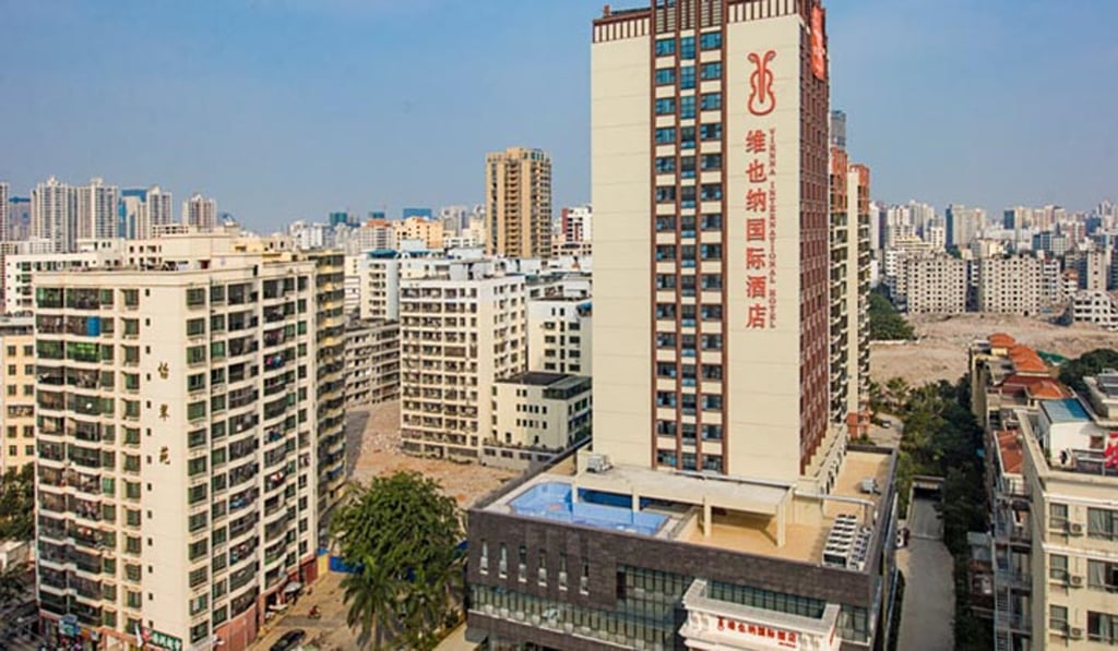 Many Chinese properties, like the Vienna International Hotel, incorporate famous foreign places into their names. Photo: Weibo