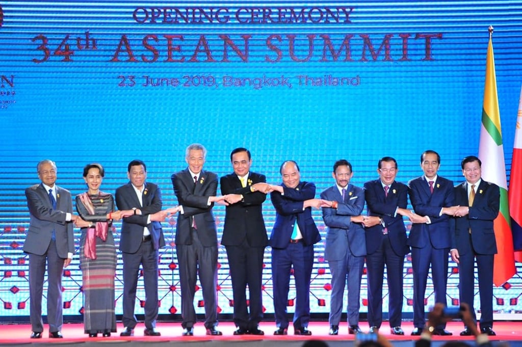 Asean leaders at the opening ceremony of the Asean Summit in Bangkok. Photo: Xinhua