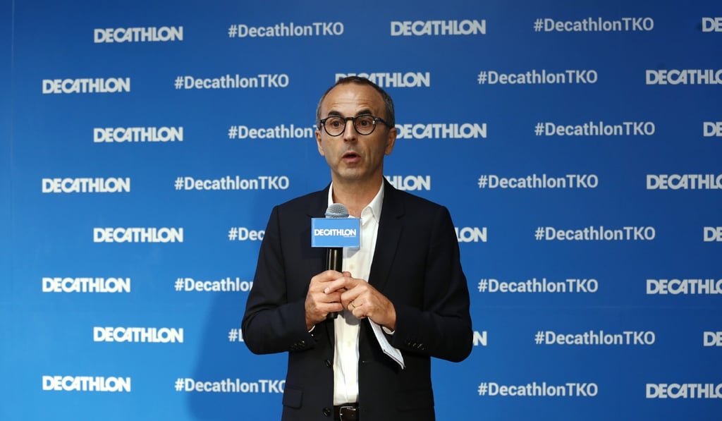 Mark Zielinski, Decathlon’s CEO, at the opening of the company’s Tseung Kwan O store. Photo: Jonathan Wong Mark Zielinski, Decathlon’s CEO, at the opening of the company’s Tseung Kwan O store. Photo: Jonathan Wong