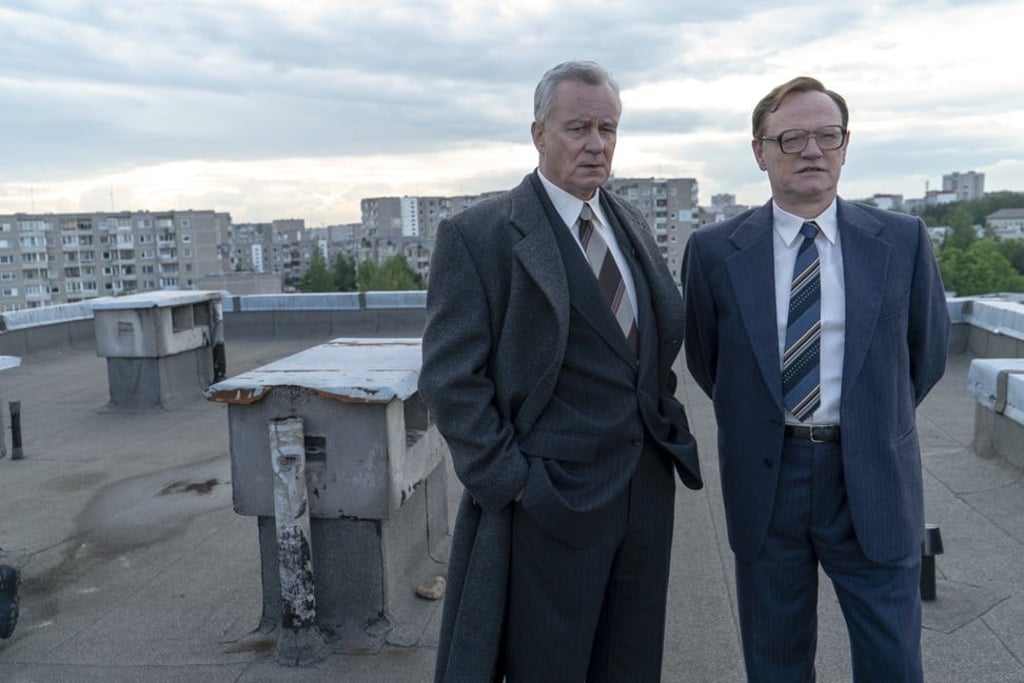 Jared Harris (right) and Stellan Skarsgard in a scene from Chernobyl.