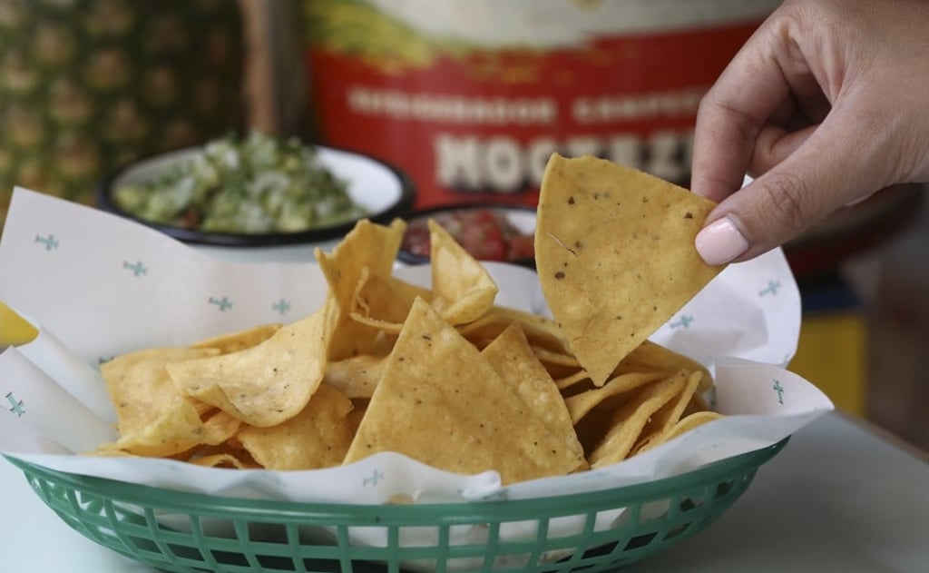 Tortilla chips and guacamole. Photo: Jonathan Wong