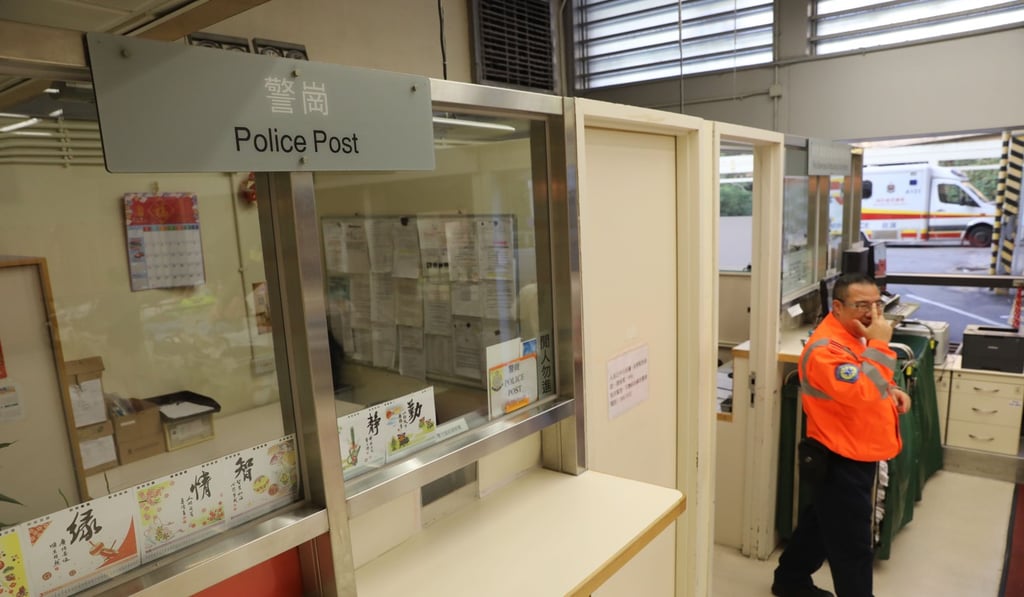 A staff member walks past a deserted police post in the Accident & Emergency Department at Queen Elizabeth Hospital. Photo: Sam Tsang A staff member walks past a deserted police post in the Accident & Emergency Department at Queen Elizabeth Hospital. Photo: Sam Tsang