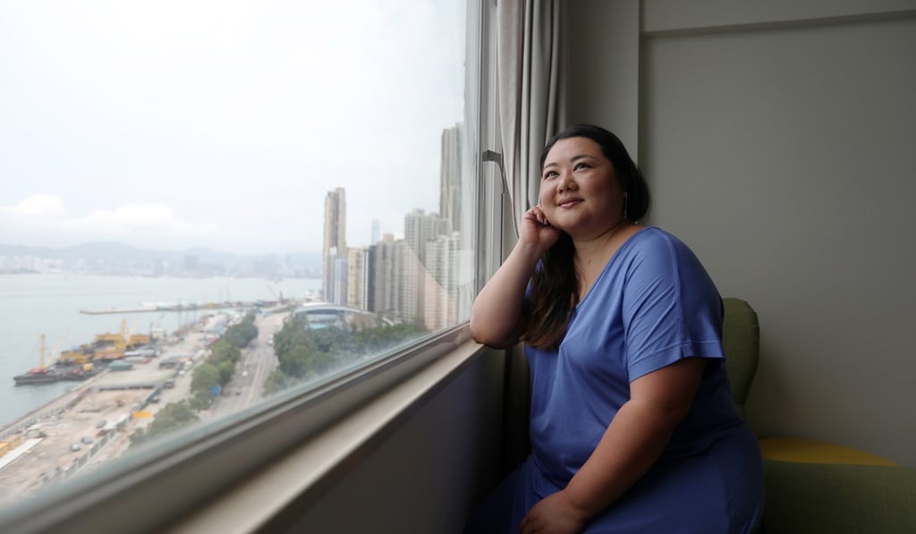 Corie Chu at her home in Kennedy Town, Hong Kong Island, which looks out over Belcher Bay beyond the western end of Victoria Harbour. “The ocean is a natural invitation to mindfulness,” she says. Photo: Xiaomei Chen