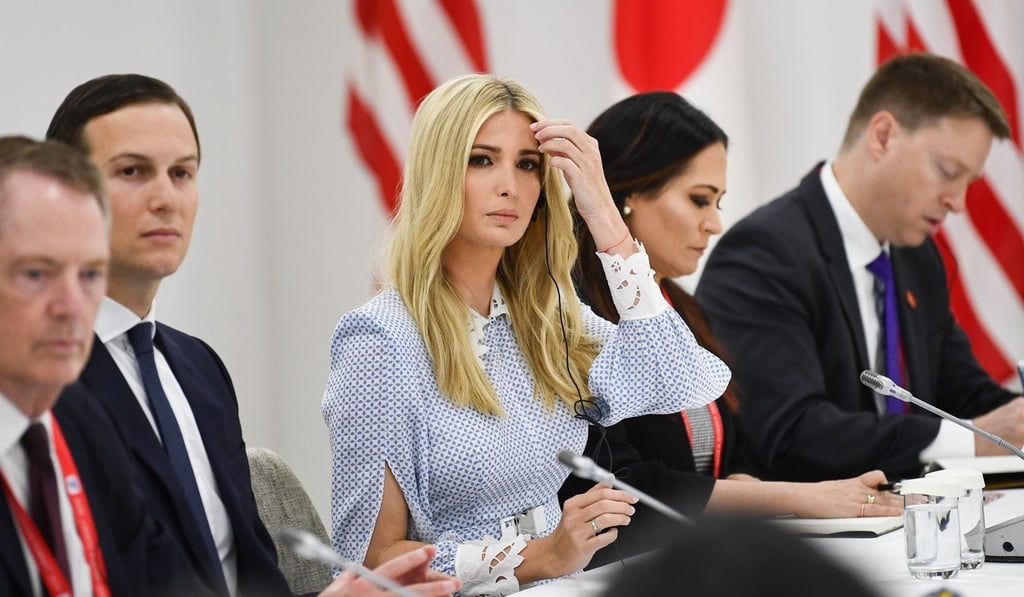 Jared Kushner (second from left) and Ivanka Trump join a bilateral meeting between US President Donald Trump and Japanese Prime Minister Shinzo Abe on Friday. Photo: AFP