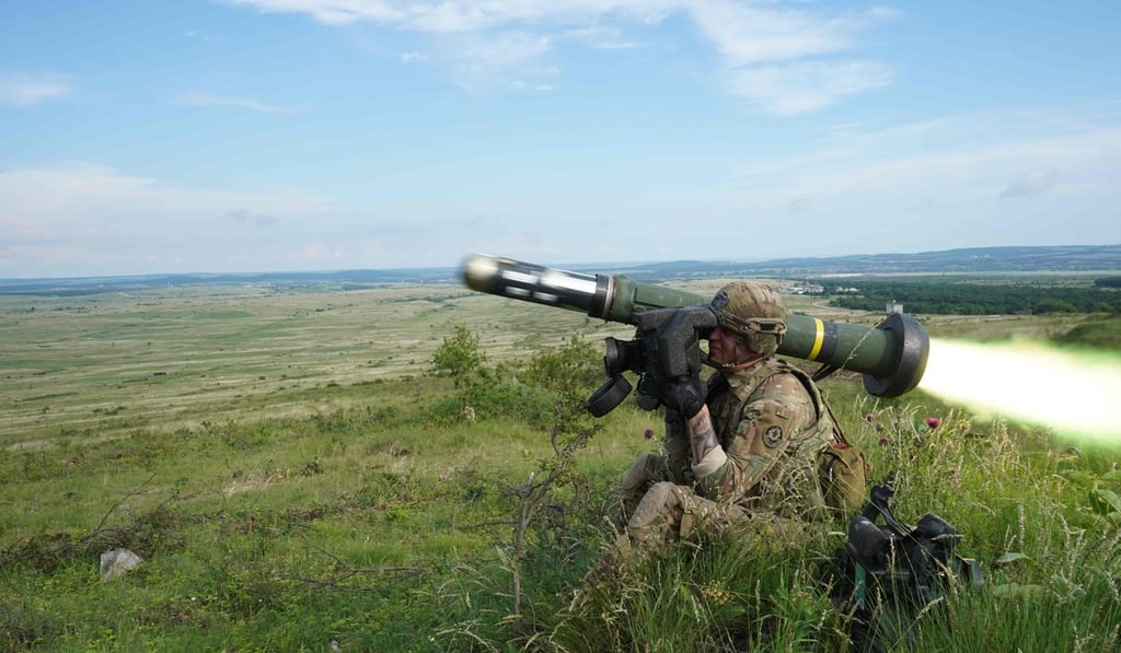 A soldier fires the Javelin anti-tank missile at a live fire exercise. Photo: AFP A soldier fires the Javelin anti-tank missile at a live fire exercise. Photo: AFP