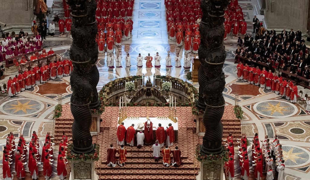 Pope Francis leads a mass at the Vatican. Photo: Reuters