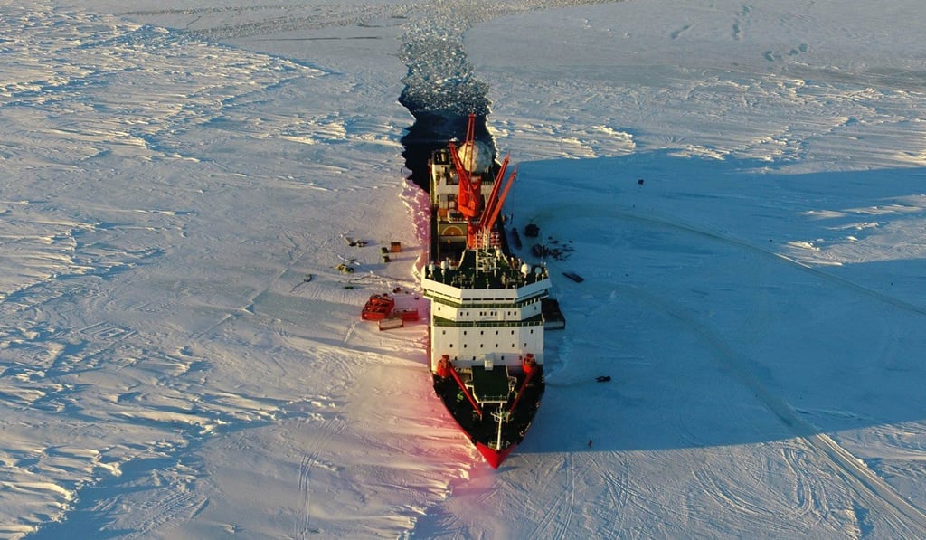 China's research icebreaker Xuelong in Antarctica in December. Photo: Xinhua