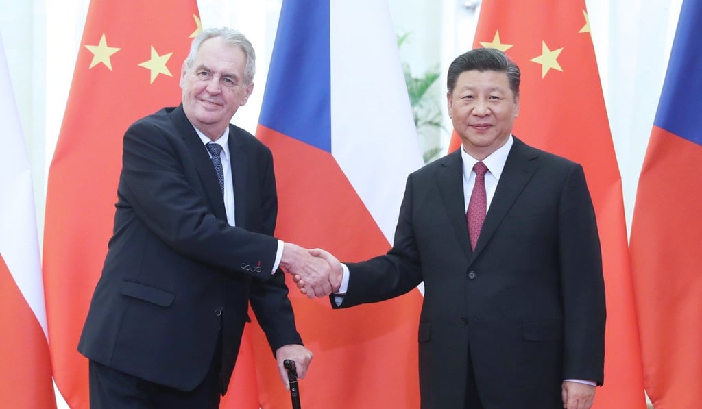 Chinese President Xi Jinping meets Czech President Milos Zeman in April. Photo: Xinhua