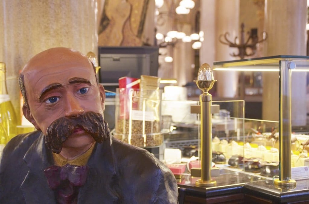 A statue of the poet Peter Altenberg, a former regular at Cafe Central. Photo: Peter Neville-Hadley