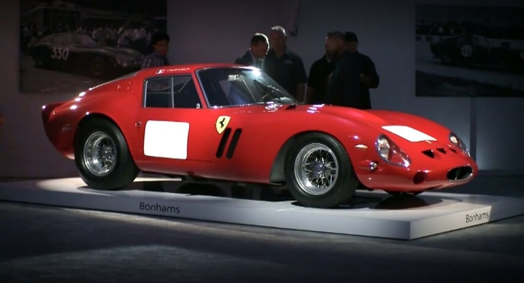 A Ferrari 250 GTO Berlinetta, one of 36 built in 1961-64, sold for US$38.1 million at the Bonhams Quail Lodge Auction.