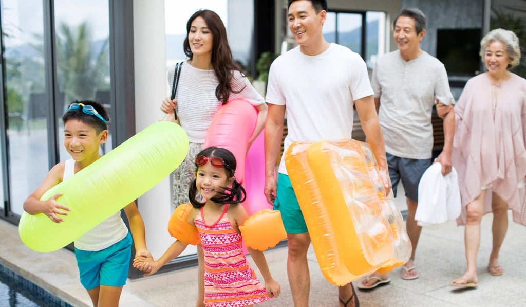 Travelling with in-laws has one definite advantage: free babysitters. Photo: Alamy