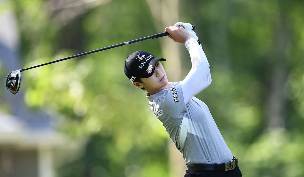 Park Sung-hyun hits her tee shot on the third hole during the second round of the Thornberry Creek LPGA Classic. Photo: AFP Park Sung-hyun hits her tee shot on the third hole during the second round of the Thornberry Creek LPGA Classic. Photo: AFP