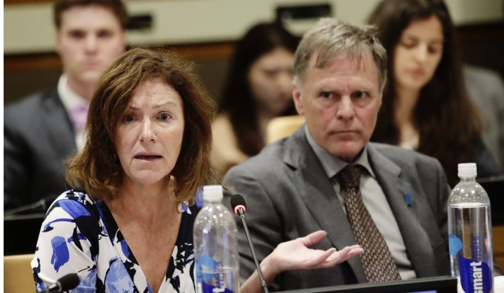 Cindy and Fred Warmbier at the United Nations headquarters in May 2018. Photo: AP Cindy and Fred Warmbier at the United Nations headquarters in May 2018. Photo: AP