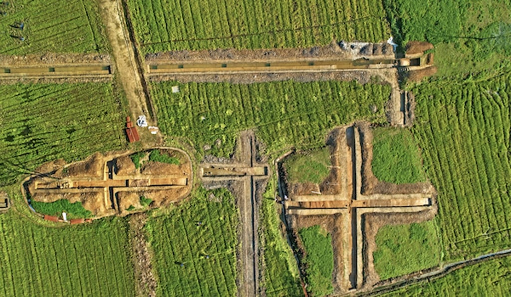 An aerial view of the site. Photo: Thepaper.cn An aerial view of the site. Photo: Thepaper.cn