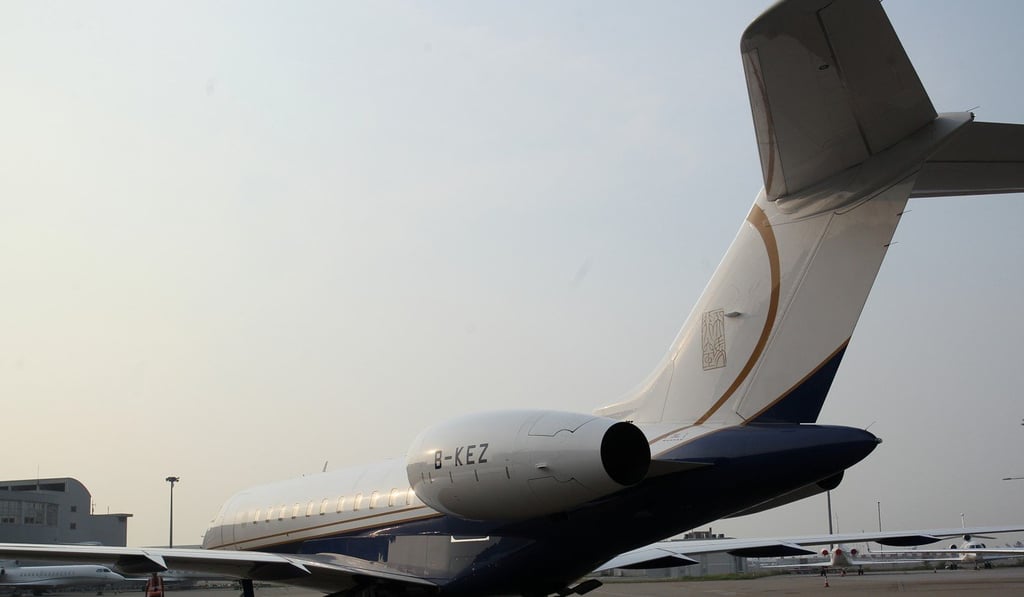 A jet parked at the Hong Kong Business Aviation Centre at the city’s international airport. Photo: Handout