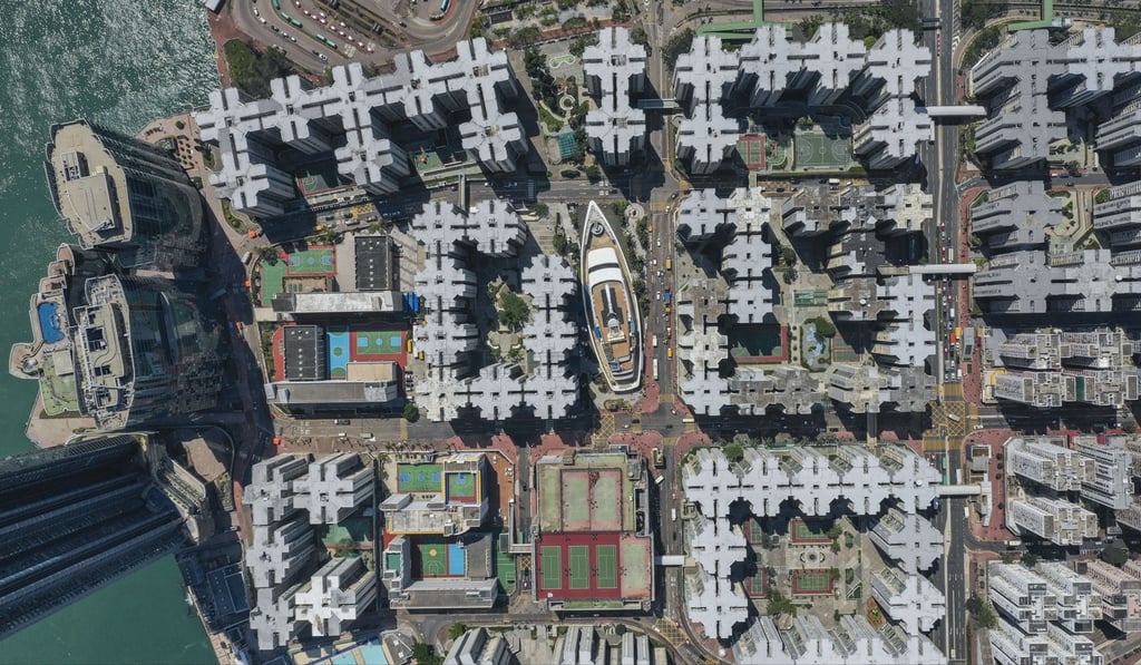 An aerial view of Whampoa Garden private estate in Hung Hom. Photo: Roy Issa
