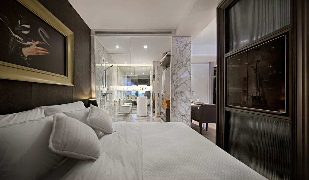 Steve Leung Designers created the interiors for several yoo Residence serviced flats in Causeway Bay, Hong Kong.