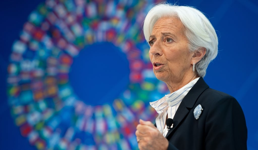 IMF Managing Director Christine Lagarde at International Monetary Fund Headquarters in Washington. Photo: AFP