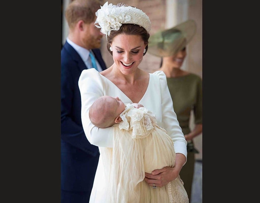 Kate Middleton at Prince Louis’ christening.