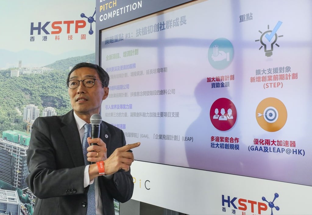 Albert Wong Hak-keung, chief executive at the Hong Kong Science and Technology Parks Corp, says the first batch of research institutes that will locate in the city’s Science Park in Sha Tin will be announced in the next few weeks. Photo: Felix Wong