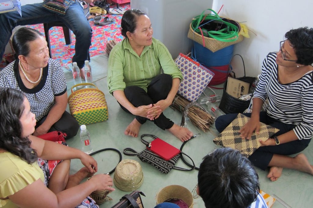 Malaysian artisans working for Kimis’ social enterprise Earth Heir.