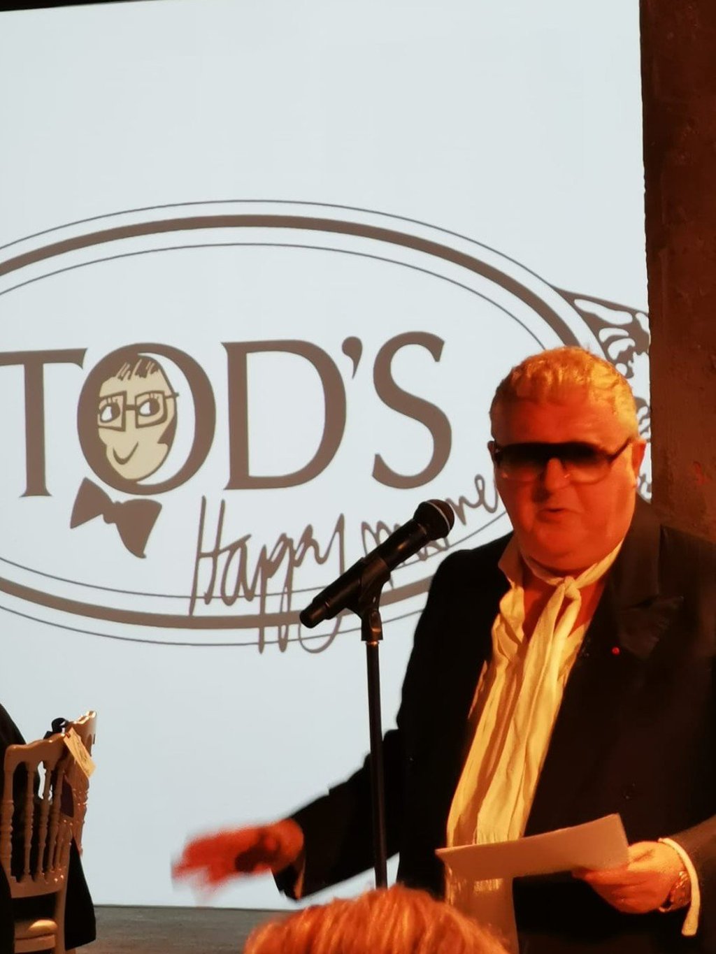Fashion designer Alber Elbaz speaks at last week’s launch of his ‘Happy Moments’ collection collaboration with Tod’s in Paris. Photo: Winnie Chung