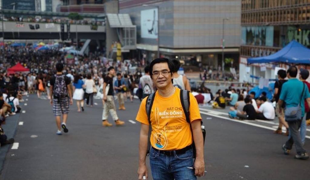 Trúc Ho at the Occupy Central protests in Hong Kong in 2014. Photo: Handout