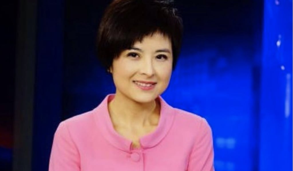 Zhang in her previous career as a news anchor with state broadcaster CCTV. Photo: Weibo