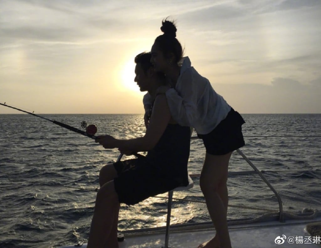 Rainie Yang (right) wrote ‘Happy birthday’ to Li Ronghao in a Weibo post before the couple’s engagement was confirmed on Thursday. Photo: Weibo @ Li Ronghao Rainie Yang (right) wrote ‘Happy birthday’ to Li Ronghao in a Weibo post before the couple’s engagement was confirmed on Thursday. Photo: Weibo @ Li Ronghao