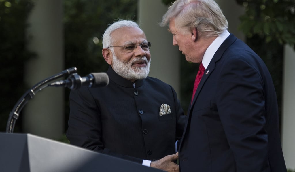 Indian Prime Minister Narendra Modi and President Donald Trump are thought to have discussed India-US 5G cooperation at the G20 in Osaka. Photo: Washington Post