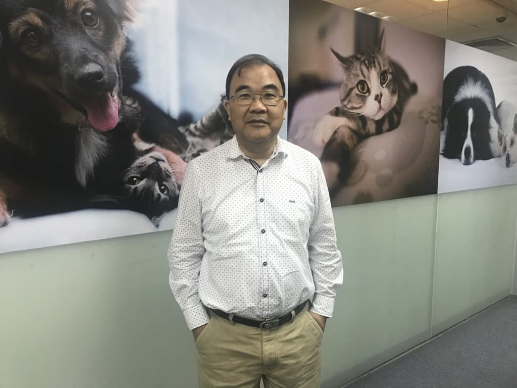 Yip Yuk-tat, managing director of ADP Pentagon Pets, says there is a worldwide trend of halting animal trading and instead promoting adoption. Photo: Oasis Li