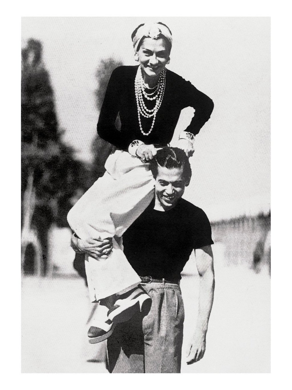Gabrielle Chanel clowning around with her friend, Serge Lifar, in 1937. Photo: Jean Moral © Brigitte Moral